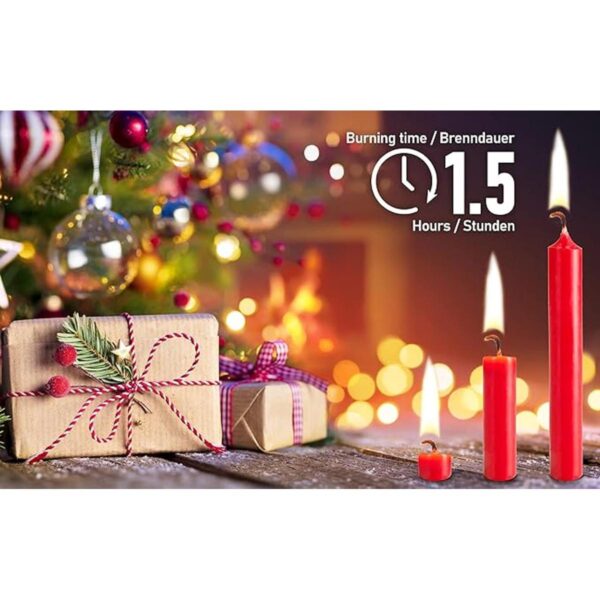 Eika Juego de 20 velas de cera de Navidad tradicionales