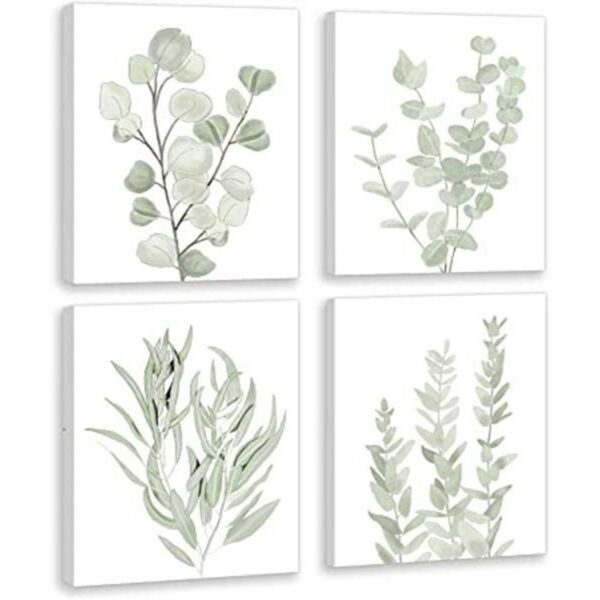 Lienzo enmarcado con plantas botánicas Decoración de_1