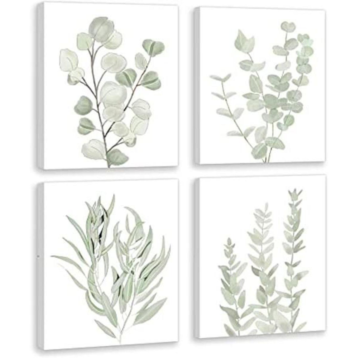 Lienzo enmarcado con plantas botánicas Decoración de