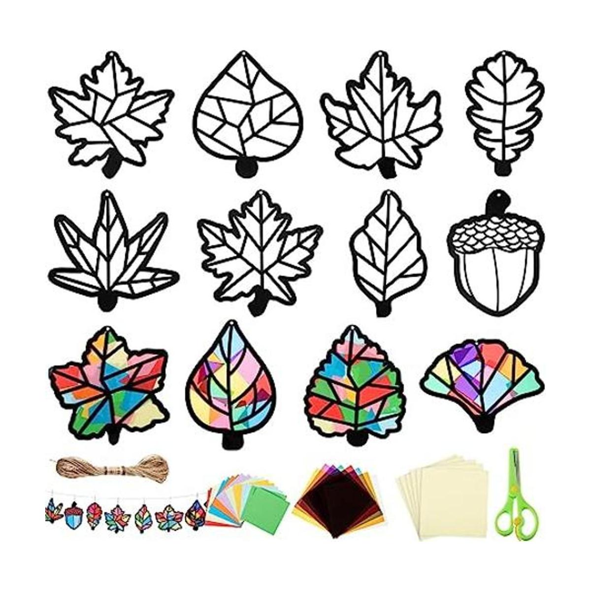 12 piezas de papel de Acción de Gracias para niños kit de
