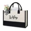TOPDesign Bolsa de lona para esposa regalos de novia para_1