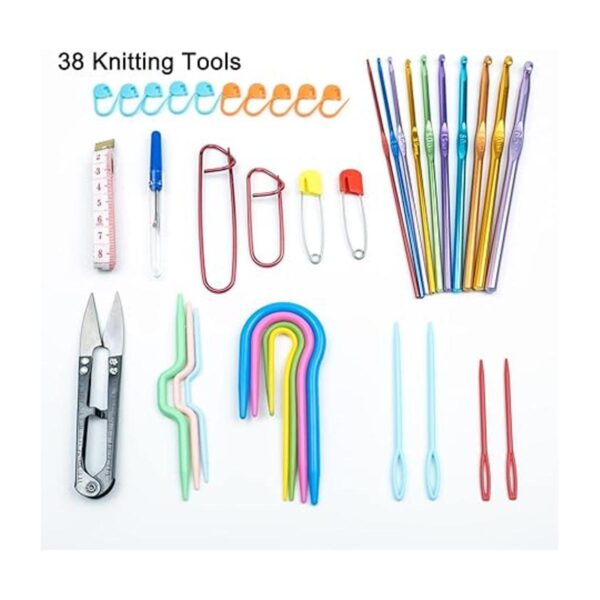 SDJNLXS Kit de ganchillo de 50 piezas para principiantes_3