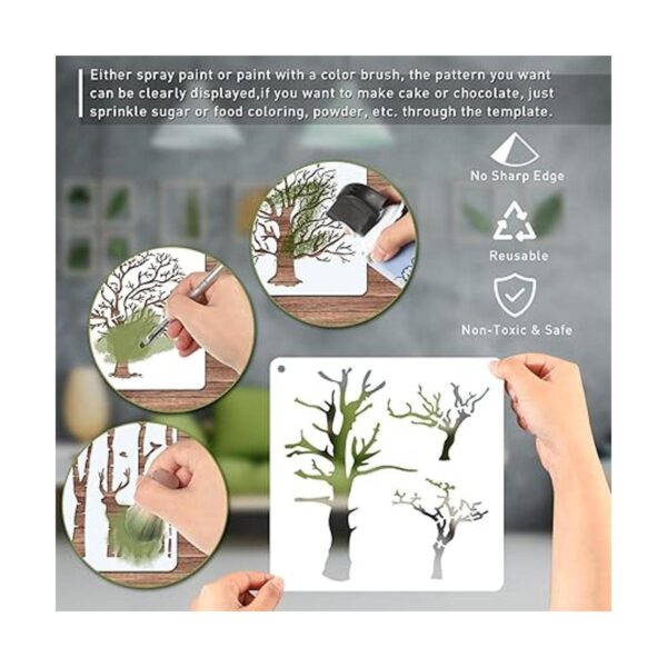 8 plantillas reutilizables para árboles plantillas de_4