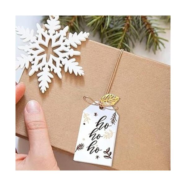 UNIQOOO Paquete de 20 adornos de Navidad acrílicos blancos_2
