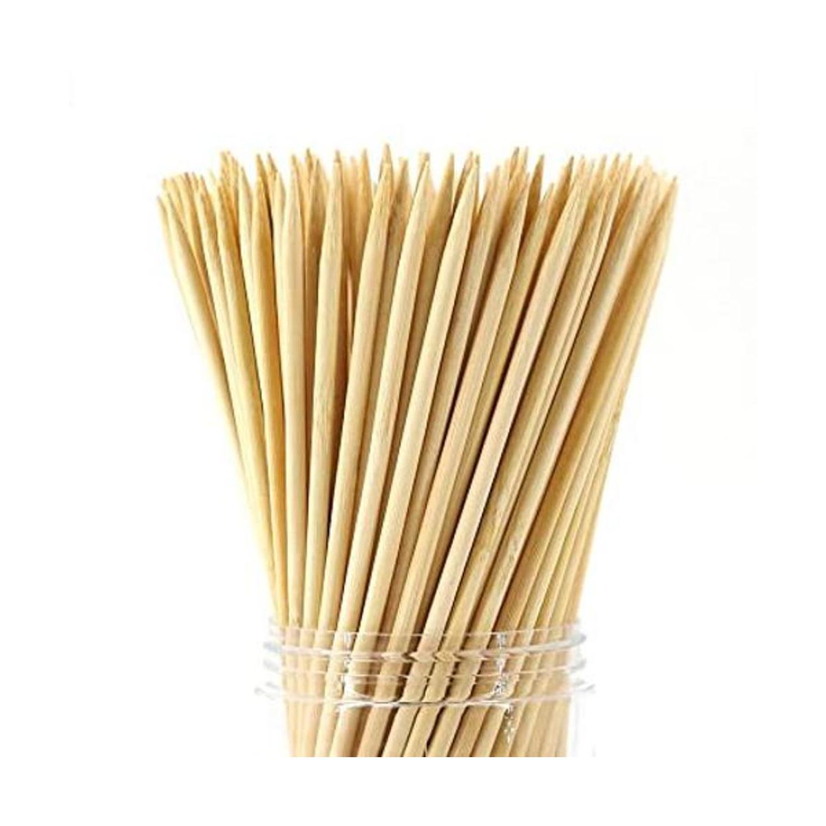 Brochetas de bambú naturales de 12 pulgadas 200 piezas