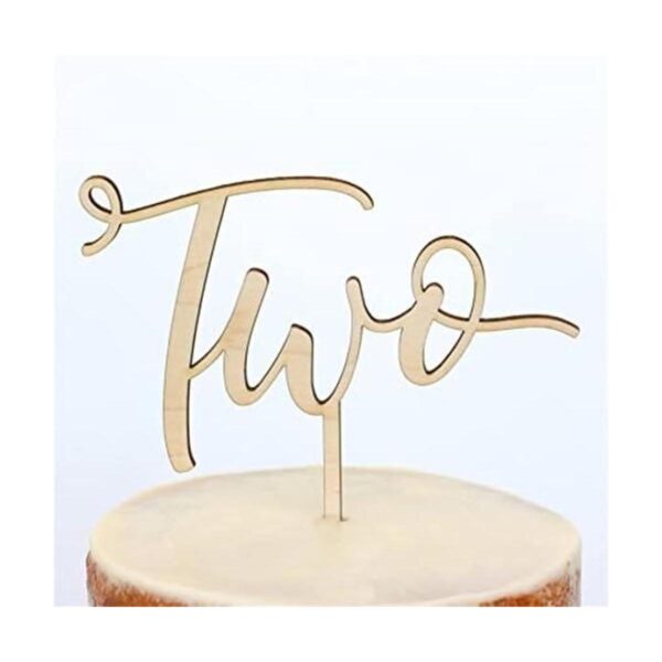 Decoración de madera para dos tartas 2 cumpleaños para_1