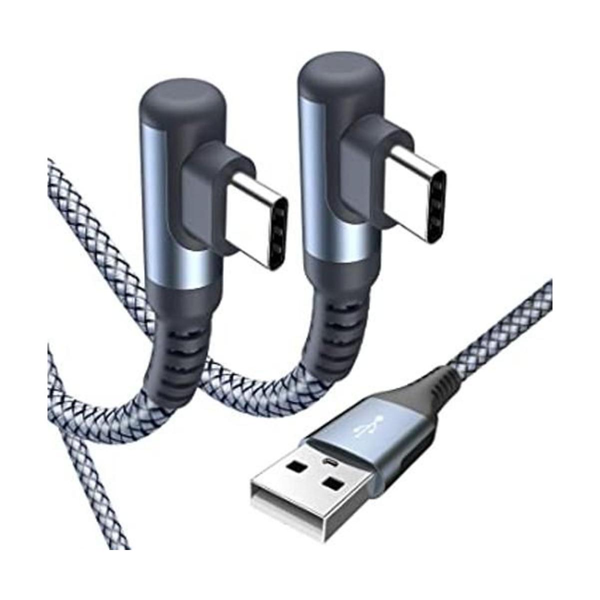 Cable USB C en ángulo recto 2 unidades 6.6 pies 6.6