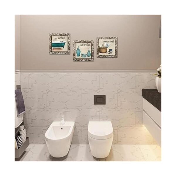 DuoBaorom 3 piezas de lienzo de baño con estampado de_5