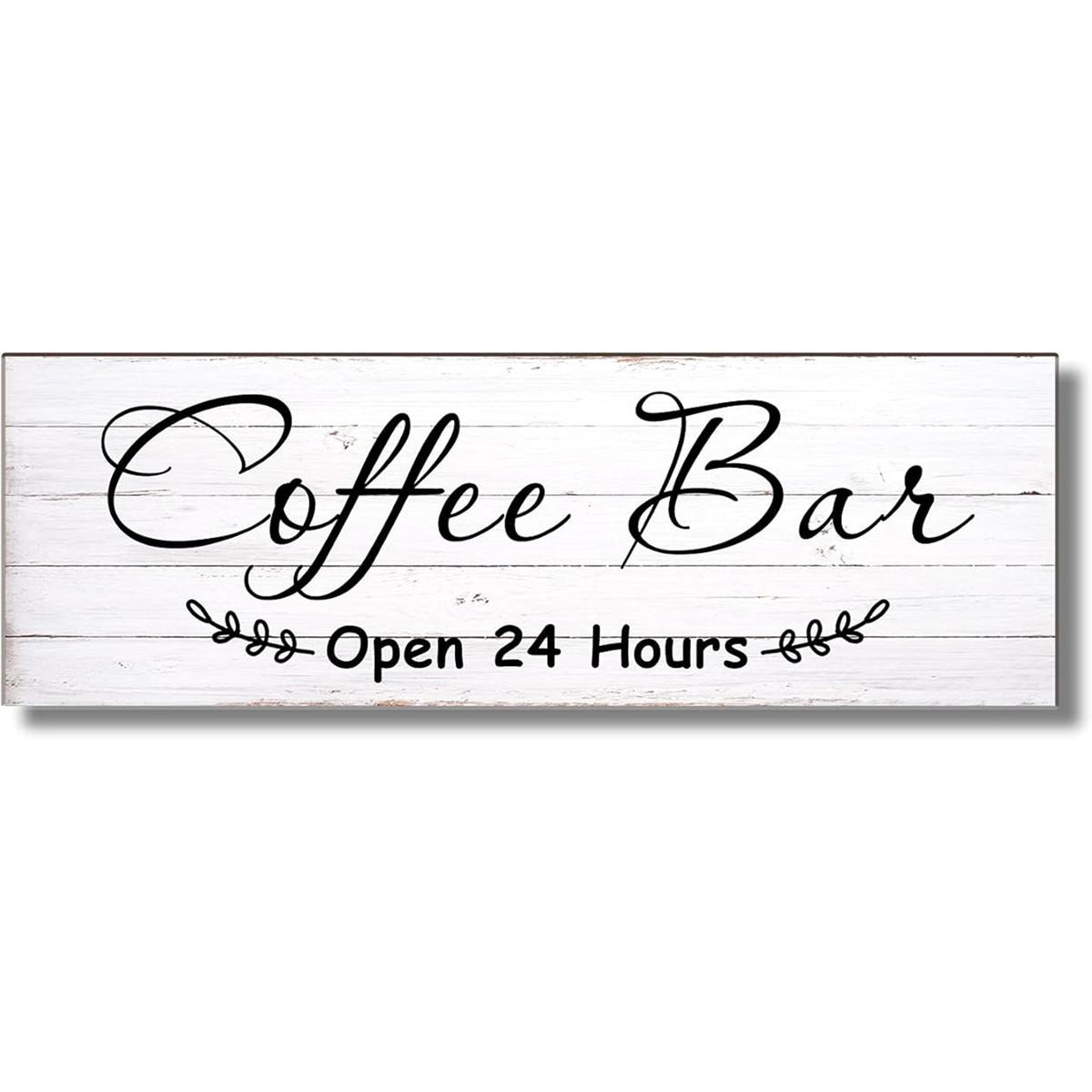 UTF4C Letrero de madera impreso para pared barra de café