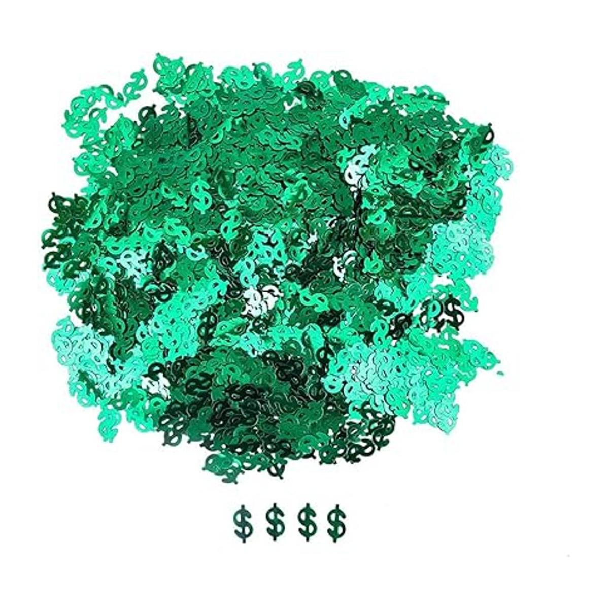 Confeti de Ucity con signo de dólar confeti metálico