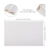 HGUAN Piel sintética blanca de color liso liso de 12 x 53_4