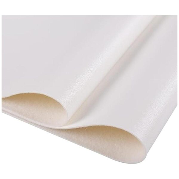 HGUAN Piel sintética blanca de color liso liso de 12 x 53_2