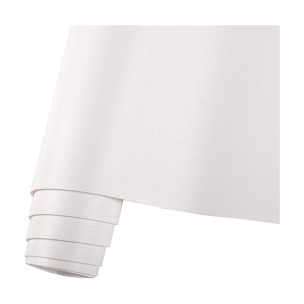 HGUAN Piel sintética blanca de color liso liso de 12 x 53_1