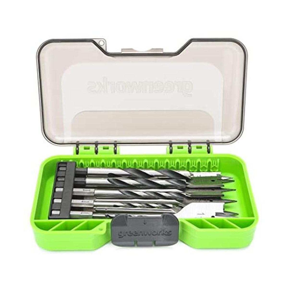 Greenworks Juego de perforación de madera de 11 piezas