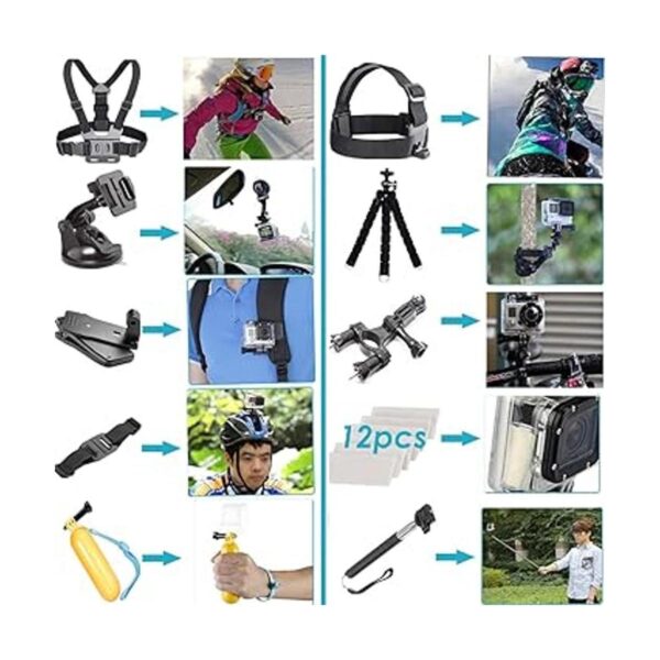 TANSUO Kit de accesorios para GoPro Hero 10 9 8 Max 7 6 5_4