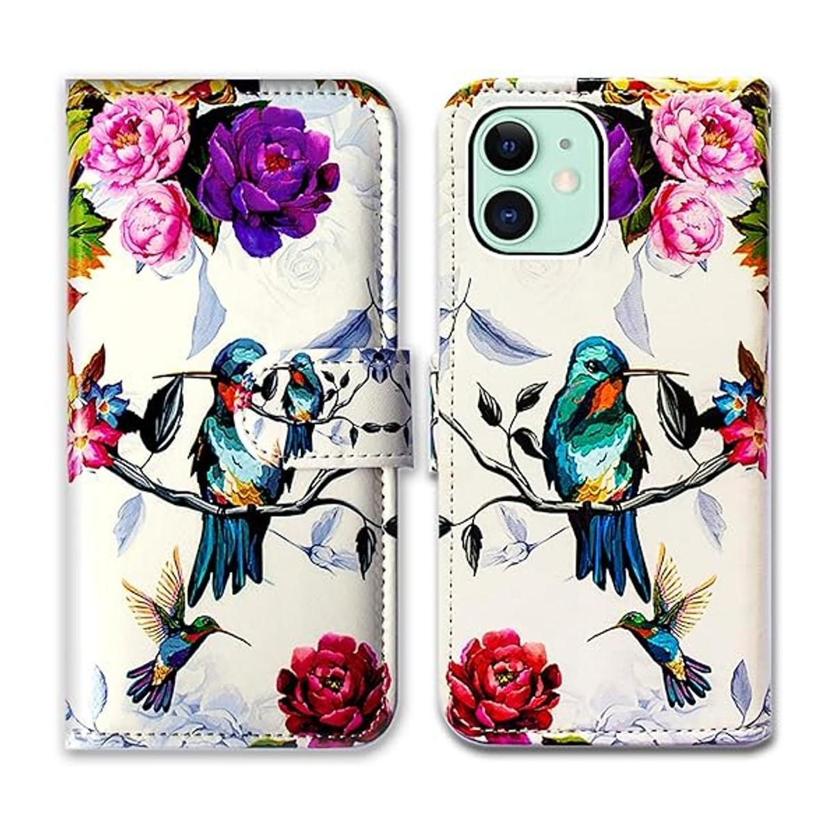 Bcov Funda para iPhone 13 Mini diseño de colibrí en