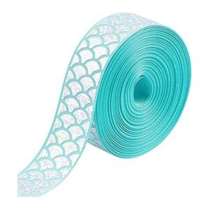 FINGERINSPIRE Cinta de sirena de 10 yardas color azul