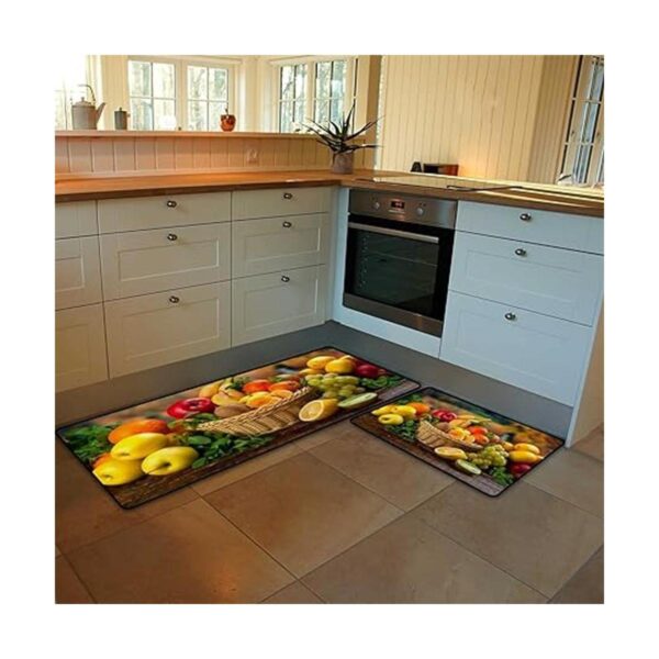 Kuizee Juego de 2 alfombrillas de cocina antifatiga_2