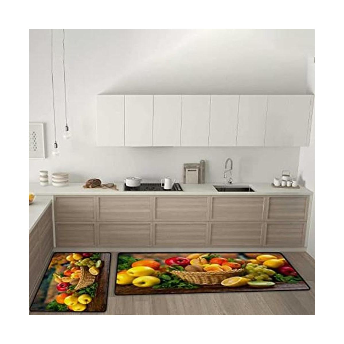 Kuizee Juego de 2 alfombrillas de cocina antifatiga