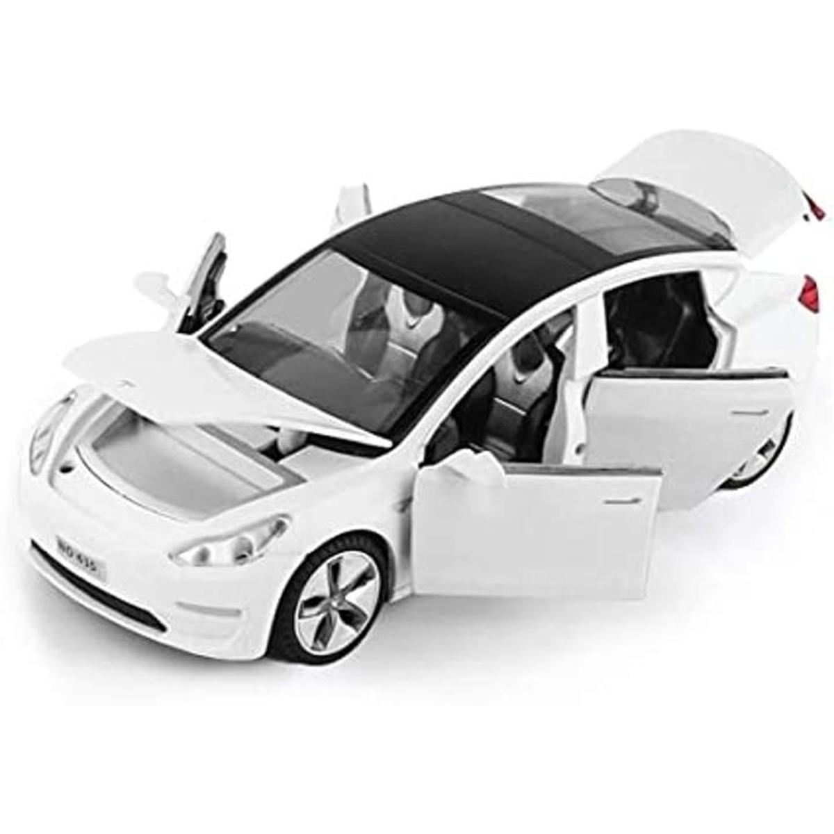 Juguete de coche a escala 132 modelo 3 tira hacia atrás