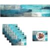Mcalk Juego de 6 manteles individuales de color turquesa y