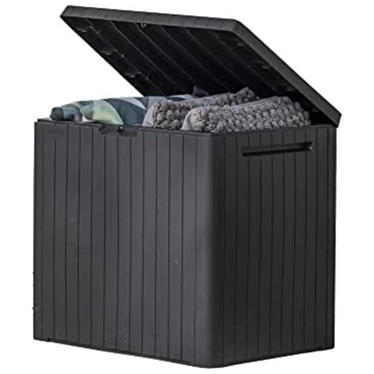 Keter City Caja de cubierta de resina de 30 galones para