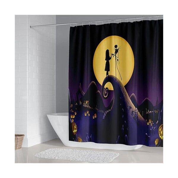 DDSDUDES Juego de 4 cortinas de baño con 12 ganchos con_2
