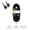 Go Green Power GG13825BK2 Cable de extensión para
