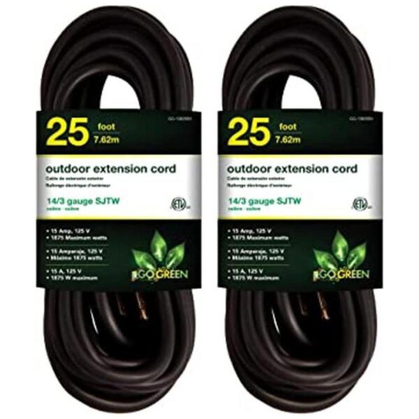 Go Green Power GG13825BK2 Cable de extensión para