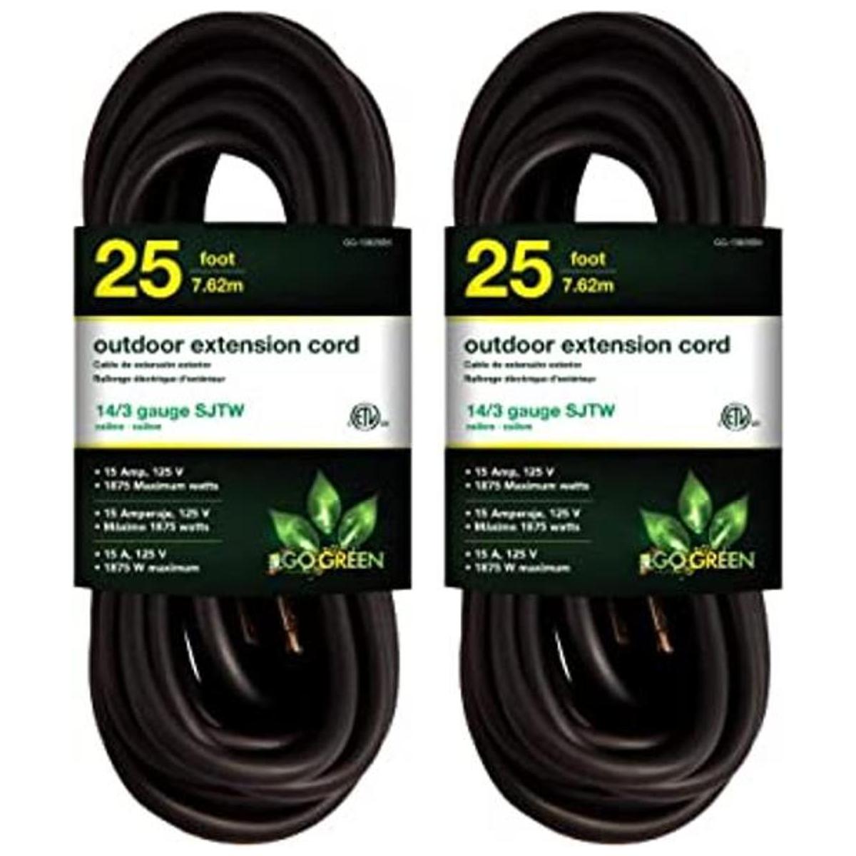 Go Green Power GG13825BK2 Cable de extensión para