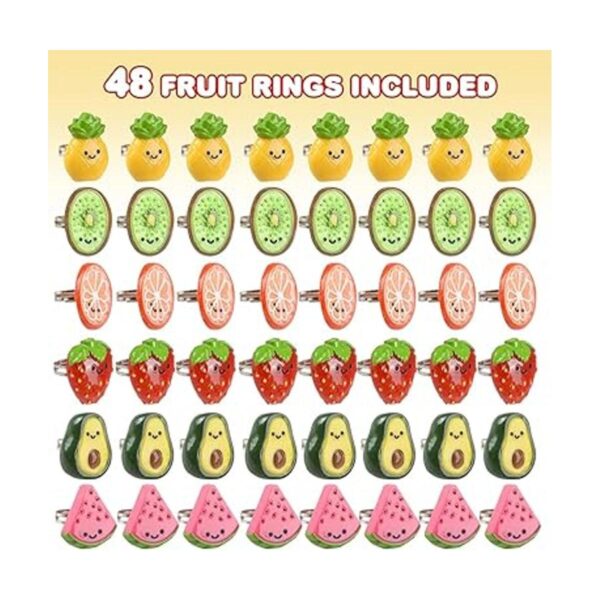 ArtCreativity Anillos de fruta para niños juego de 48_2