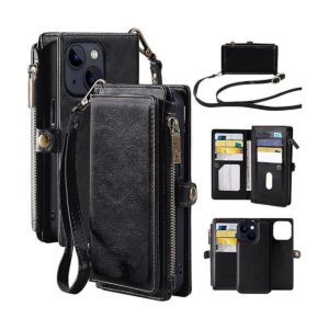 MInCYB Funda tipo cartera compatible con iPhone 13 funda_1