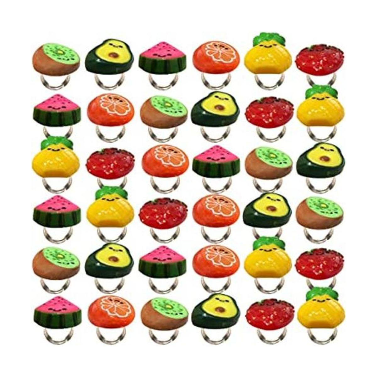 ArtCreativity Anillos de fruta para niños juego de 48