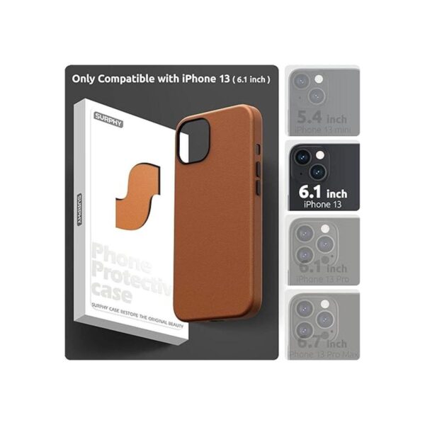 SURPHY Funda de piel sintética compatible con iPhone 13_2