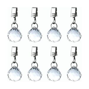Pesos de mantel de cristal con clips de acero inoxidable_1