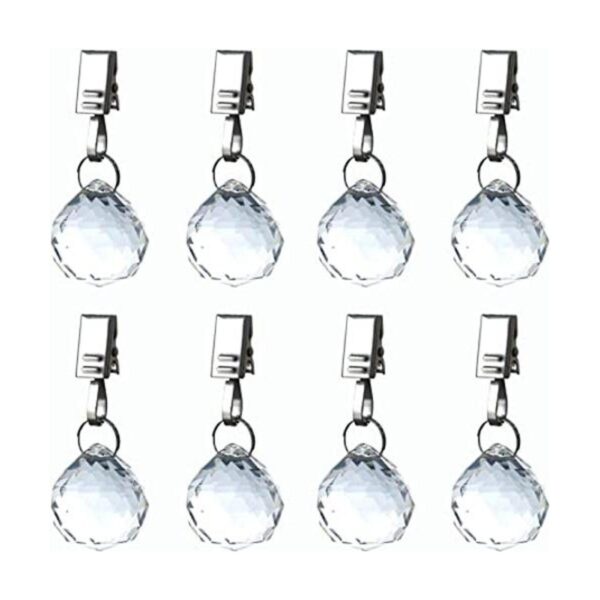 Pesos de mantel de cristal con clips de acero inoxidable_1
