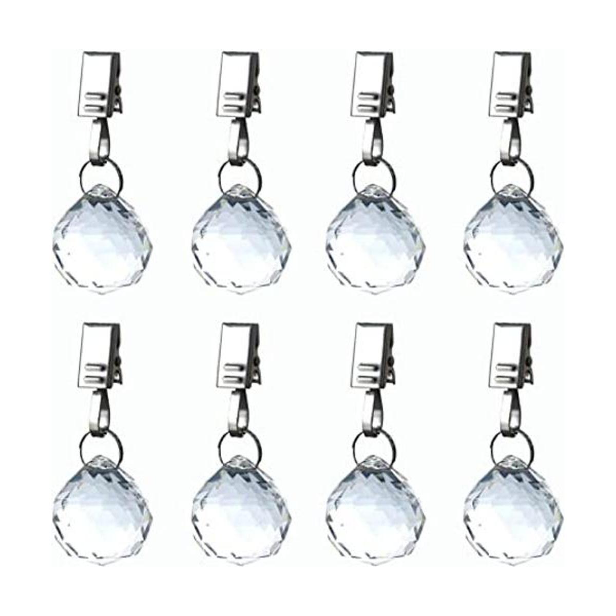 Pesos de mantel de cristal con clips de acero inoxidable