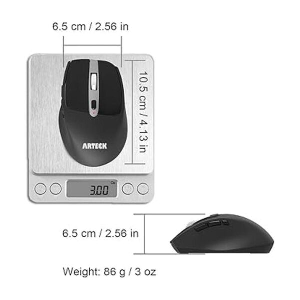 Arteck Mouse inalámbrico de 2.4 G con receptor nano USB_2