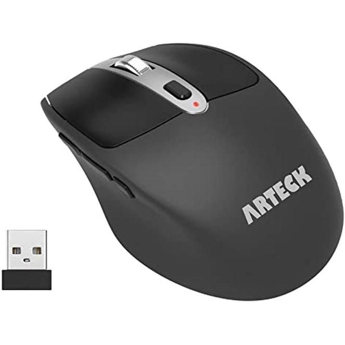 Arteck Mouse inalámbrico de 2.4 G con receptor nano USB