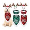 6 unidades de Navidad perro bandana pajarita con diadema