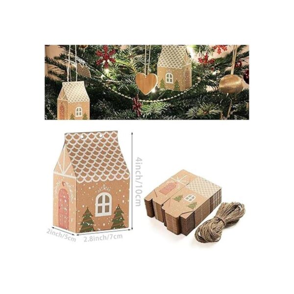 Caja de regalo de papel en forma de casa con Twines Caja_2