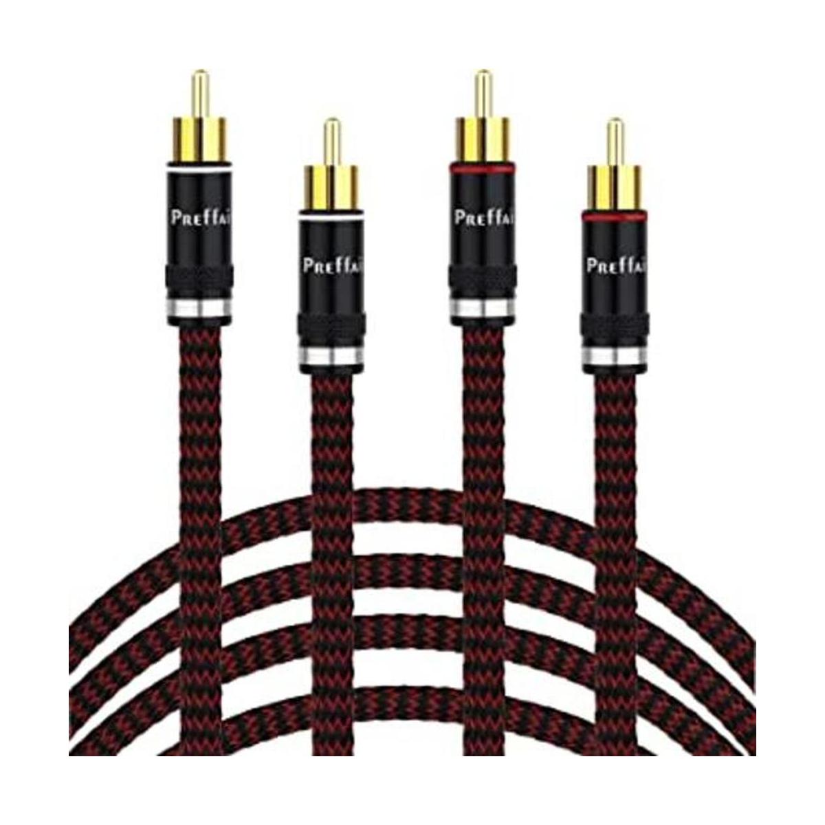 Audiophile Cable estéreo OFC RCA para subwoofer