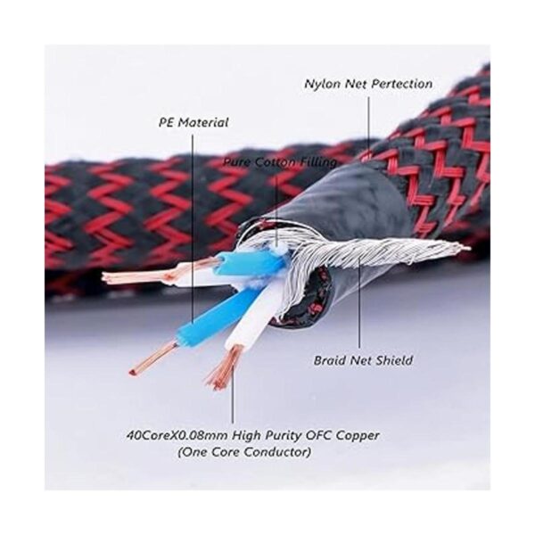 Audiophile Cable estéreo OFC RCA para subwoofer_4