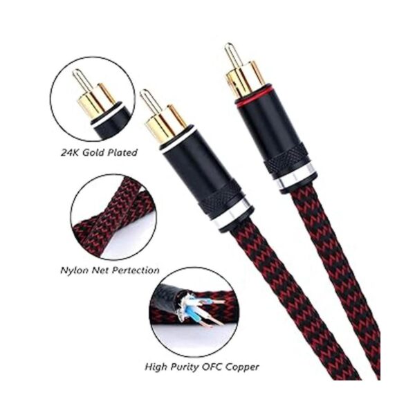 Audiophile Cable estéreo OFC RCA para subwoofer_2