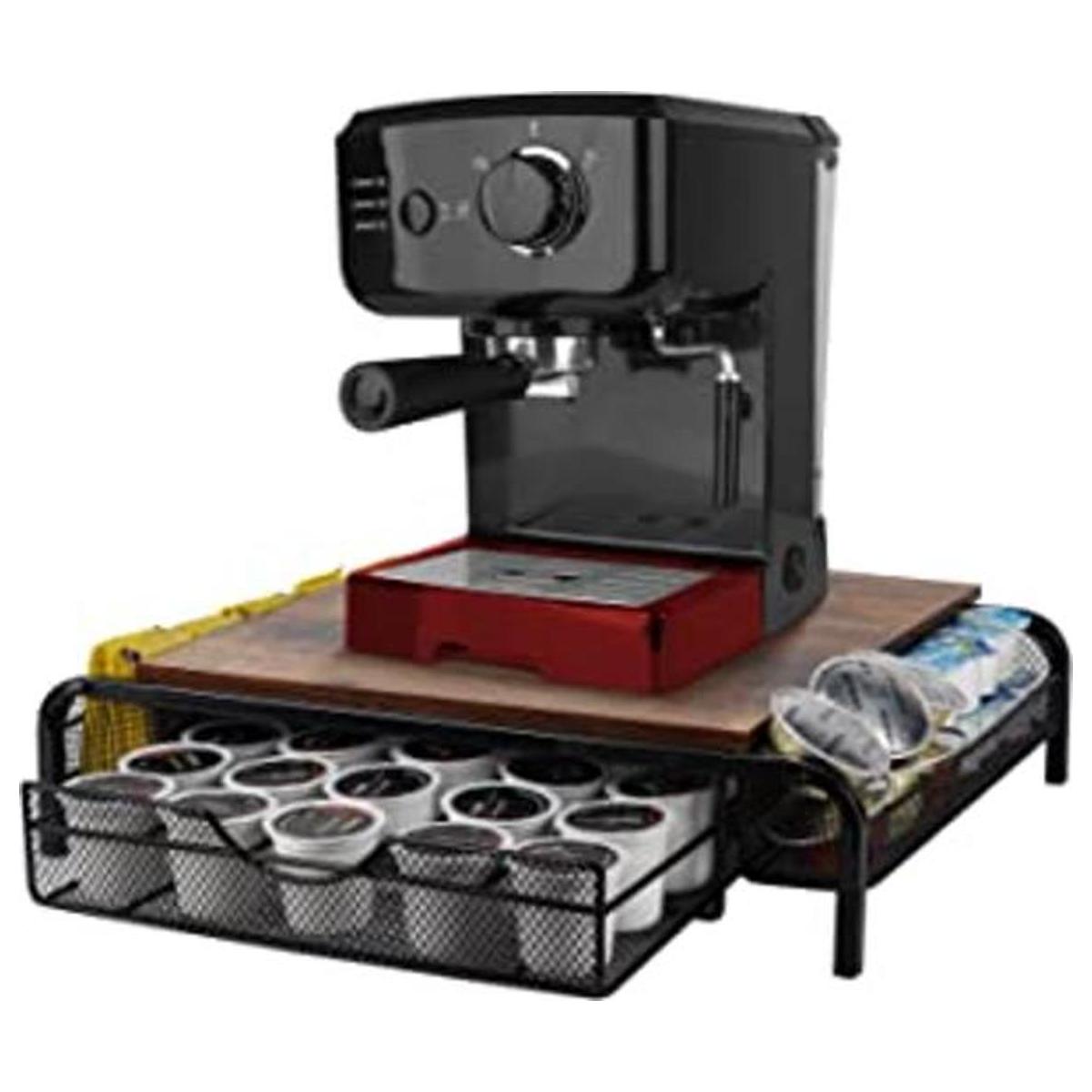 Lyeasw Soporte rústico para cápsulas de café para tazas K