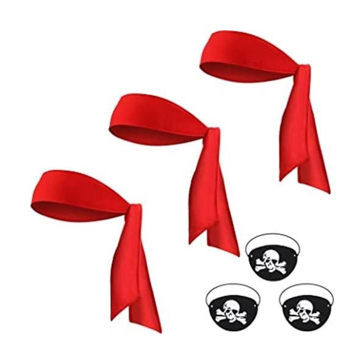 6 piezas de suministros de recuerdo de fiesta de piratas