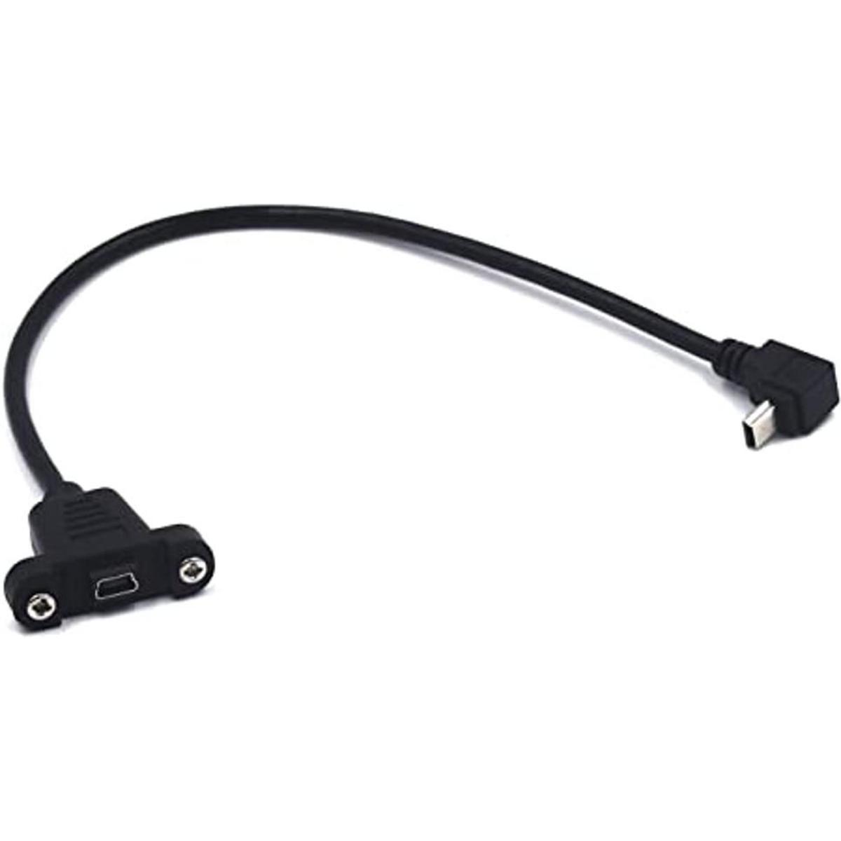 Kework Cable de extensión mini USB de 1.0 ft ángulo