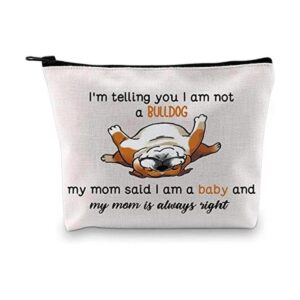 JNIAP Bulldog Bolsa de cosméticos para perro Bulldog_1