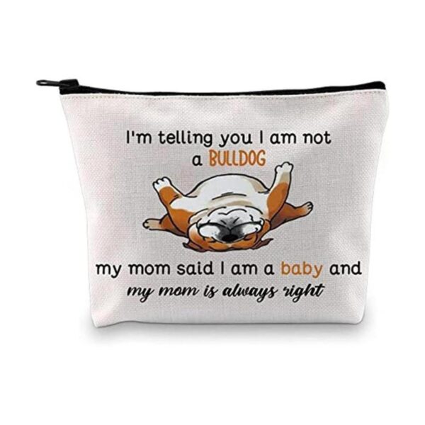JNIAP Bulldog Bolsa de cosméticos para perro Bulldog_1