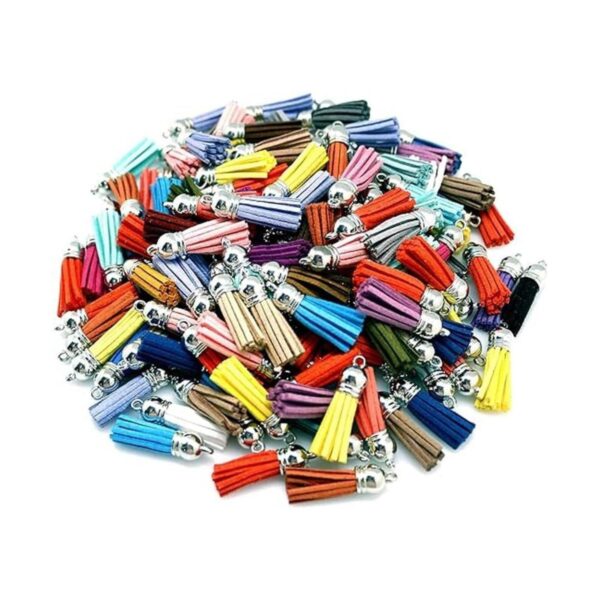 OZXCHIXU 150 borlas de cuero para llavero abalorios_1
